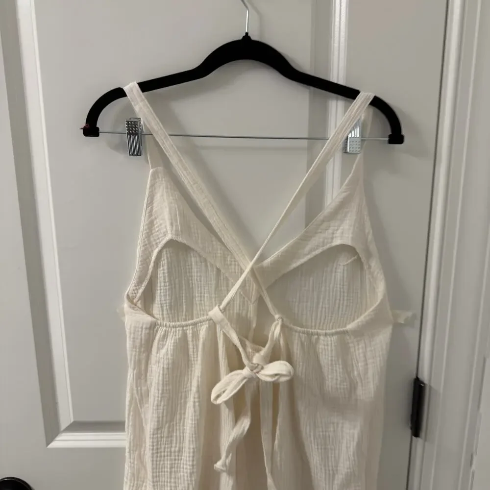 NWOT $148 SELF CONTRAST Gauzy Textured Romper Large